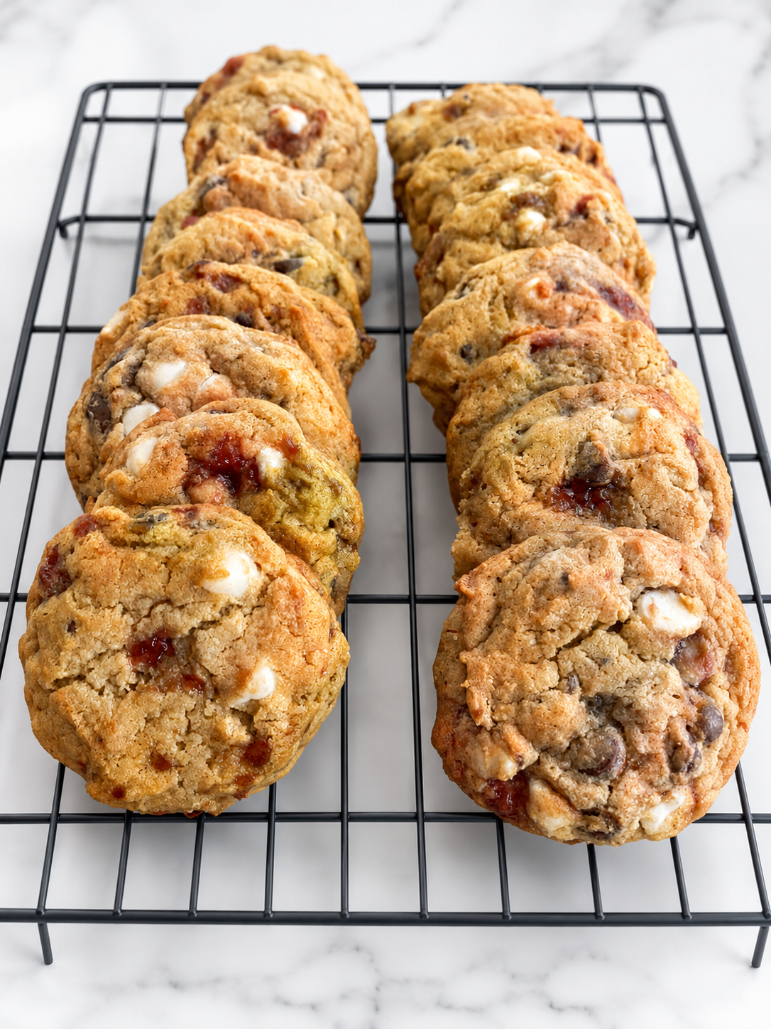 Raspberry White Chocolate Chip Cookie